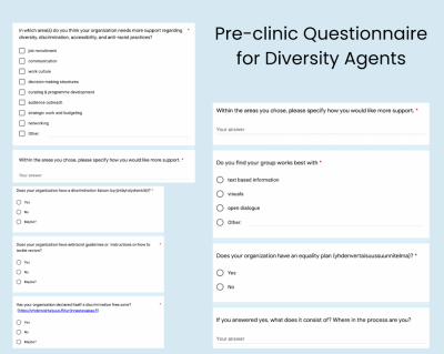 Pre-clinic questionnaire for Diversity Agents.